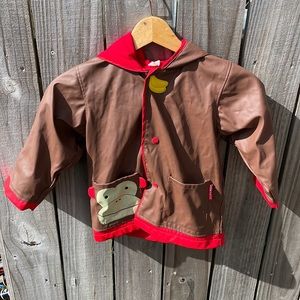 Skip Hop Monkey Raincoat Sz M (3/4) EUC